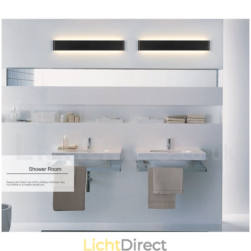 Lange moderne eigentijdse wandlampen en wandlampen voor binnen Metalen wandlamp IP 44 voor badkamer Slaapkamer Woonkamer