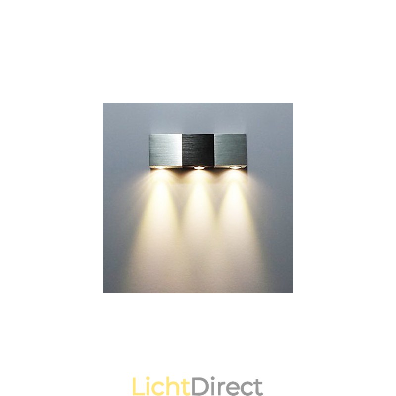 Moderne wandlamp met strooilicht Rechthoekige aluminium behuizing