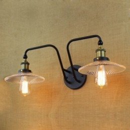 Industrieel Nordic Stijl Creatieve Persoonlijkheid Slaapkamer Interieur Mediterraan Café Muur Glas Dubbel IJzer