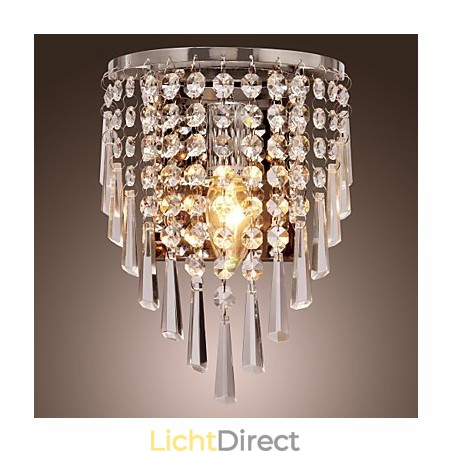 Halfronde wandlamp in kristallook