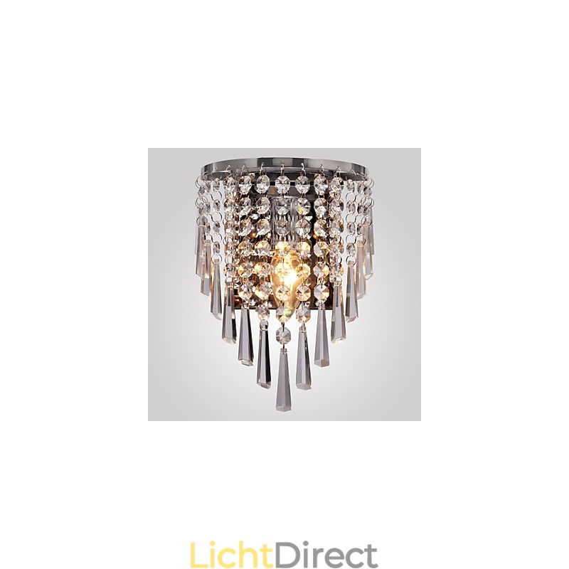 Halfronde wandlamp in kristallook