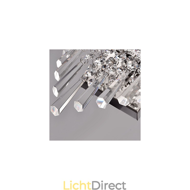 Halfronde wandlamp in kristallook