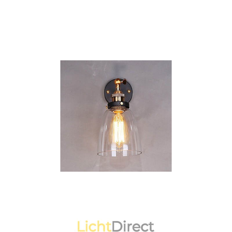 Industriële Edison Simplicity Glazen Wandlamp Metalen Basiskap Eetkamer Studeerkamer Kantoor Gang Wandlamp
