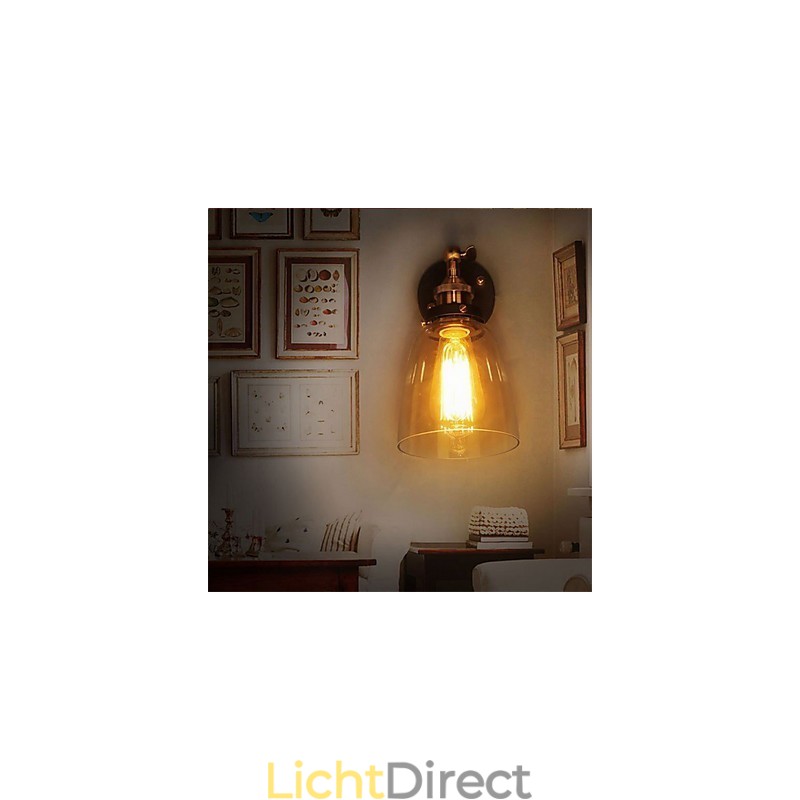 Industriële Edison Simplicity Glazen Wandlamp Metalen Basiskap Eetkamer Studeerkamer Kantoor Gang Wandlamp