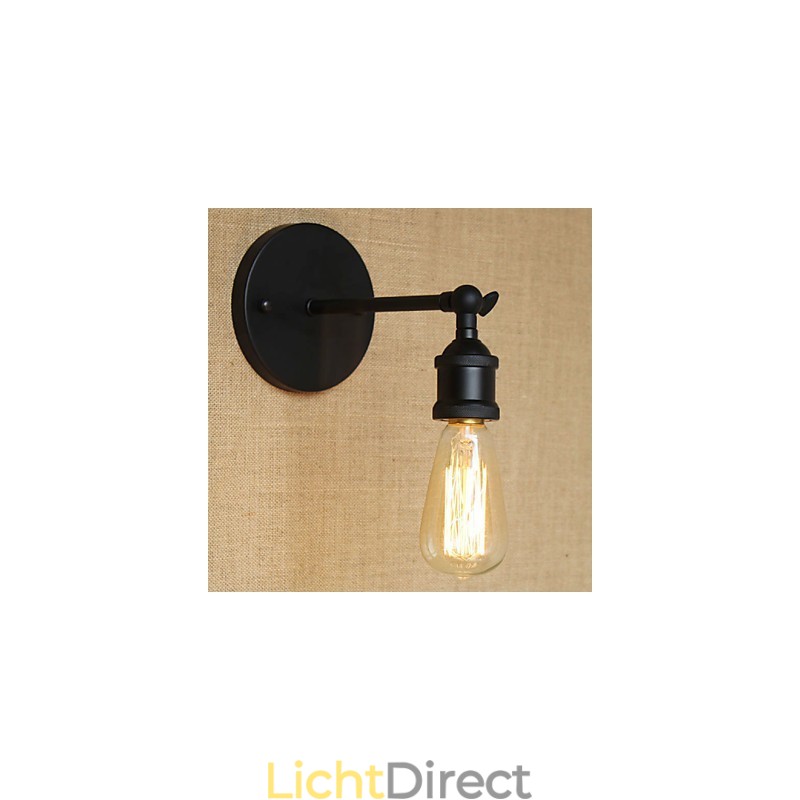 Amerikaans restaurant Bar Café Nachtkastje Gangpad Minimalistische Zwarte Smeedijzeren Wandlamp