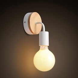 110V 220V IRON Edison Binnen Wandlamp Gang Trappenhuizen Wandlamp Bollamp Armatuur Zwart Wit