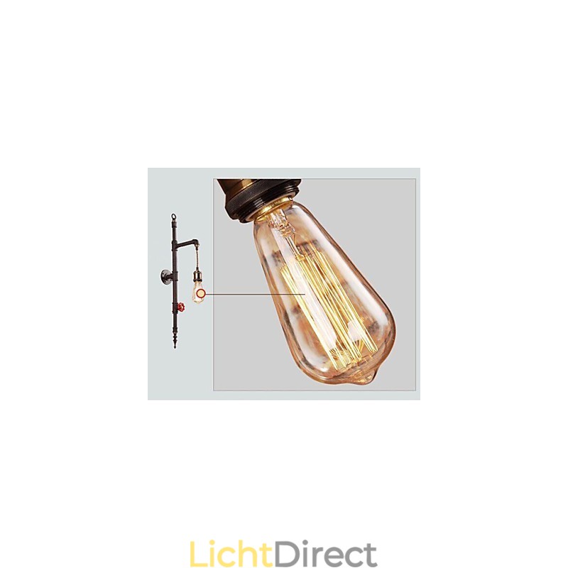 De pijpenwand van de landelijke creatieve retro raket wandlamp