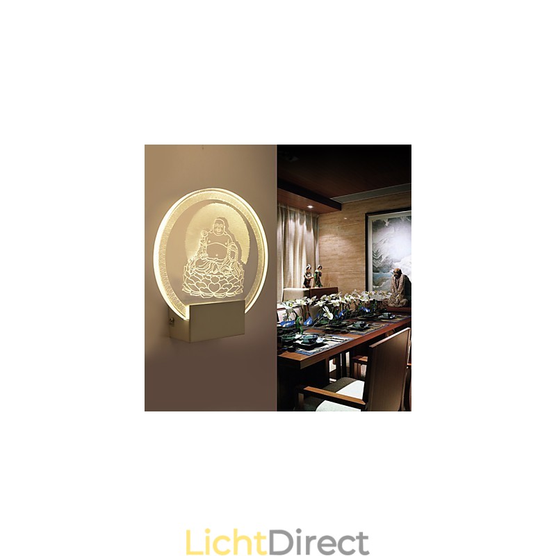 Acryl Wandlamp PVC Lamp Licht Chip Modern Hedendaags Metaal
