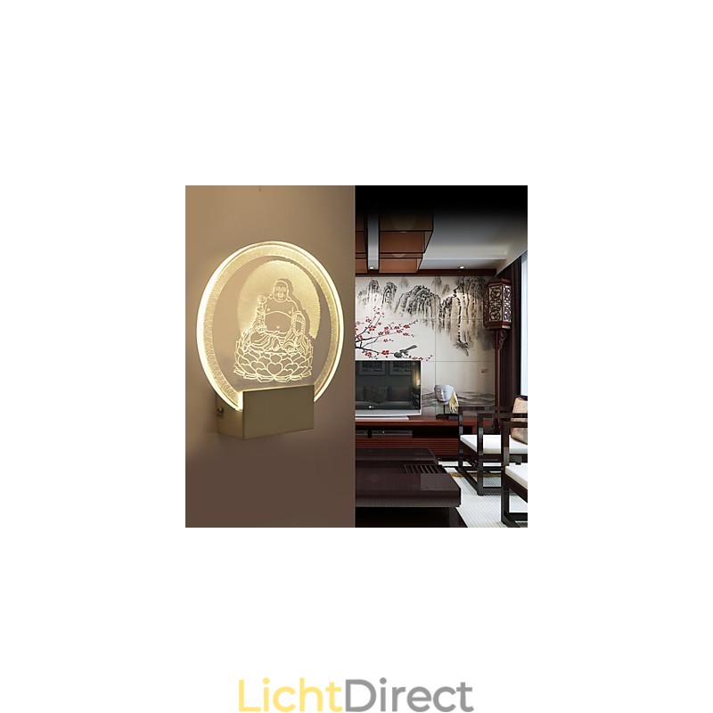 Acryl Wandlamp PVC Lamp Licht Chip Modern Hedendaags Metaal
