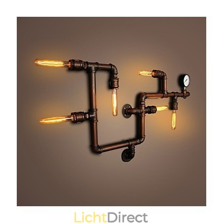Wandlamp Wandlampen 6 Lampen Brons Afwerking Industriële Stijl Rustieke Lodge Metaal Wandlamp Wandlampen 6 Lampen Brons Afwerking Industriële Stijl Rustieke Lodge Metaal