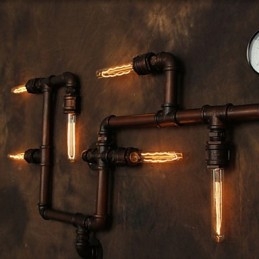 Wandlamp Wandlampen 6 Lampen Brons Afwerking Industriële Stijl Rustieke Lodge Metaal