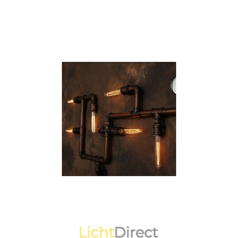 Wandlamp Wandlampen 6 Lampen Brons Afwerking Industriële Stijl Rustieke Lodge Metaal