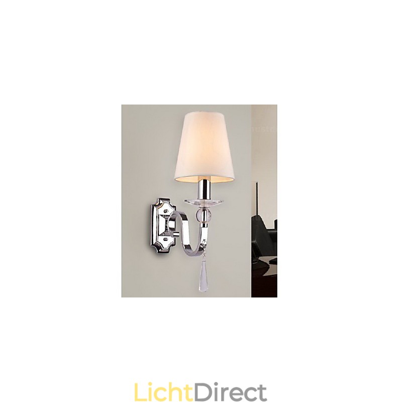 Warmwitte wandlamp met kristallen druppels