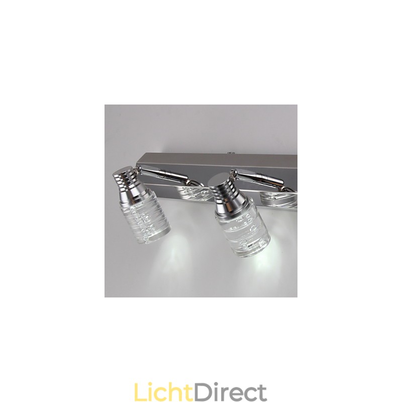 Moderne wandlamp met glazen bubbelkap, spiegelfrontstijl