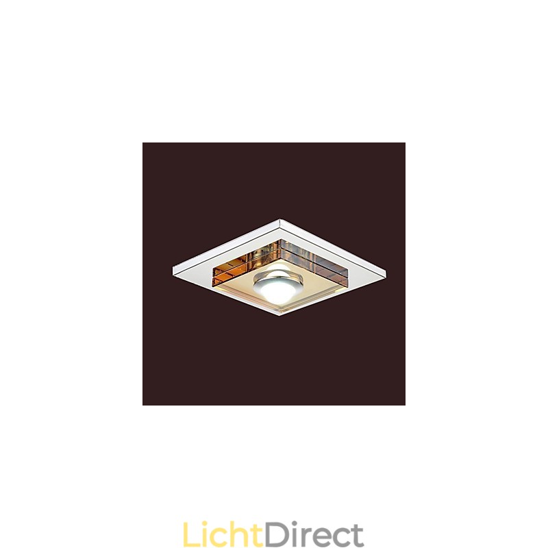 Amber Crystal Plafondlamp 1 lichts Inbouw