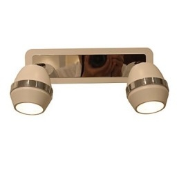 Moderne bolvormige chromen wandlampen badkamerverlichting met 2 lampen