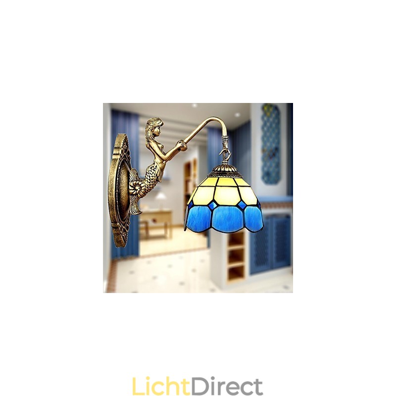 Europa Type Herstellende Oude Manieren Wandlamp Creatieve Mediterrane Glazen Lampen
