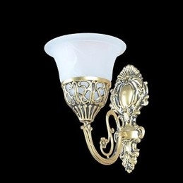 Bronzen Wandlampen Verlichting Moiré Glas Europees Retro Klassiek 220V
