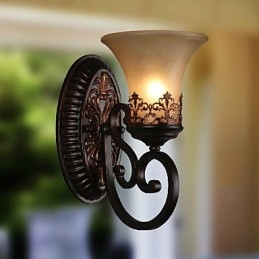 Vintage Wandlampen 1 Licht met Hars Materiaal Glazen Kap Slaapkamer Woonkamer Halverlichting