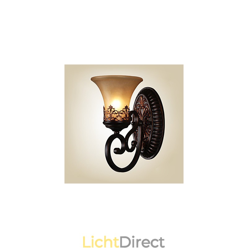 Vintage Wandlampen 1 Licht met Hars Materiaal Glazen Kap Slaapkamer Woonkamer Halverlichting