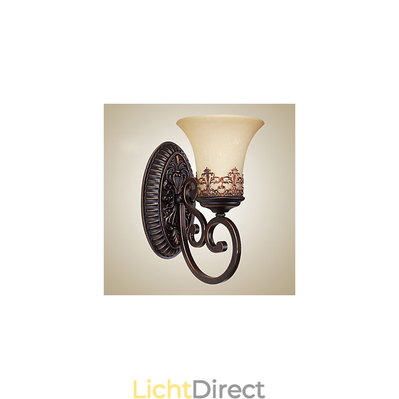 Vintage Wandlampen 1 Licht met Hars Materiaal Glazen Kap Slaapkamer Woonkamer Halverlichting