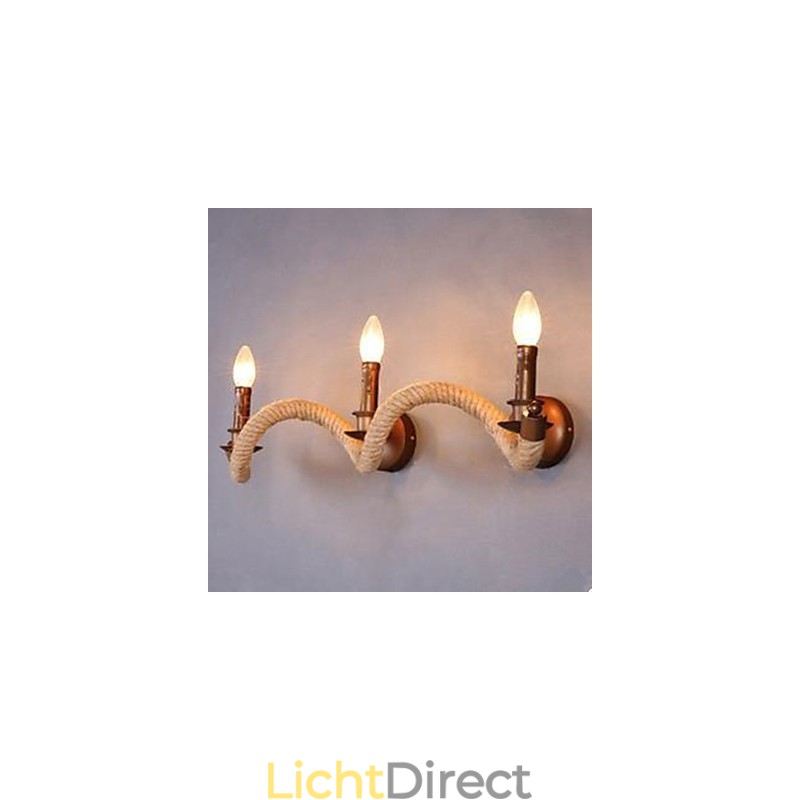 Gecontracteerde balkon trap lamp gedraaide touw wandlamp