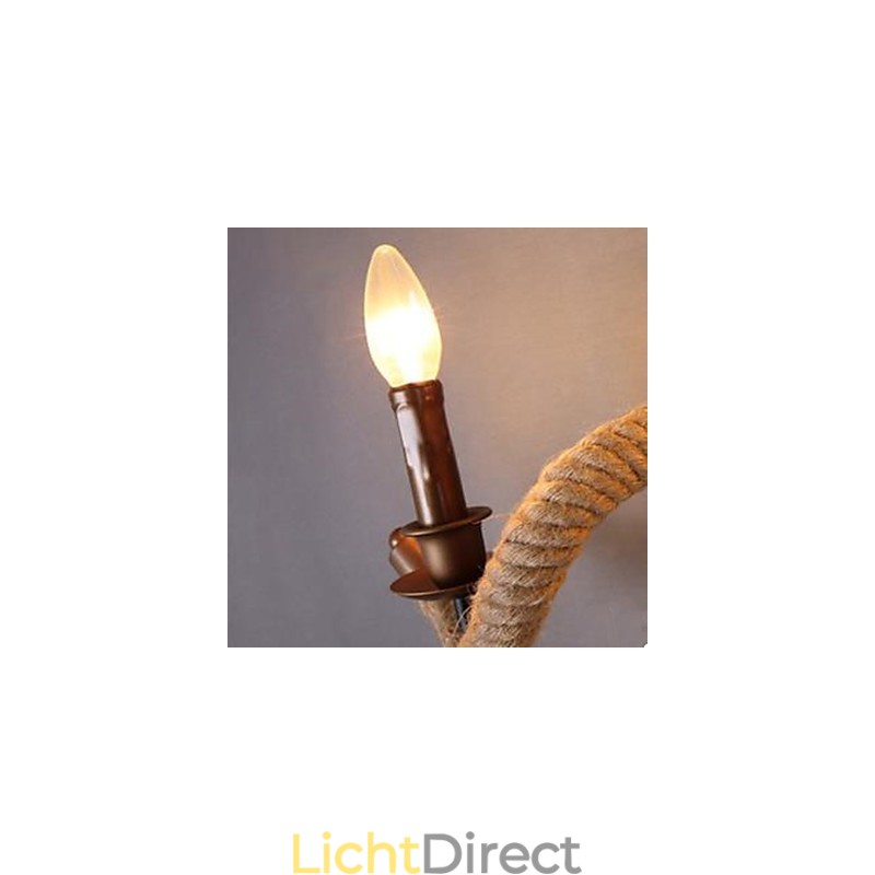 Gecontracteerde balkon trap lamp gedraaide touw wandlamp