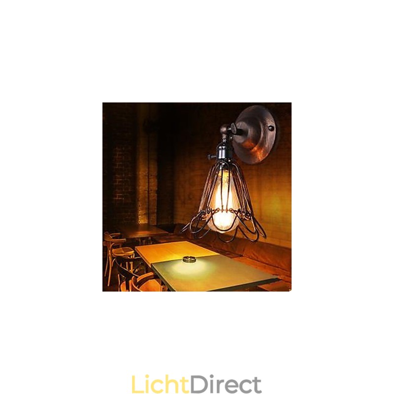 Kleine kooi wandlamp industriële stijl herstel van oude manieren van gang gang lampen en lantaarns