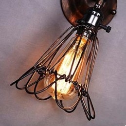 Kleine kooi wandlamp industriële stijl herstel van oude manieren van gang gang lampen en lantaarns