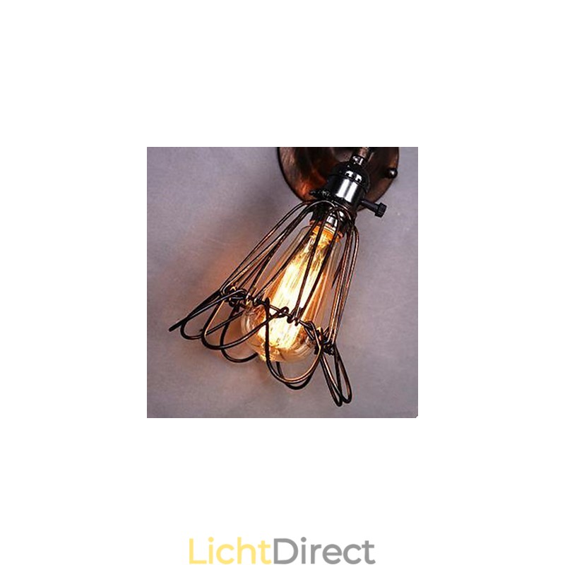 Kleine kooi wandlamp industriële stijl herstel van oude manieren van gang gang lampen en lantaarns