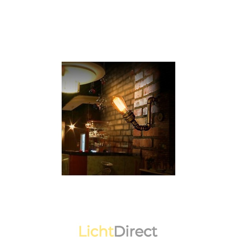 American Village Loft Industriële Edison Stijl Vintage Wandlamp Lamp Retro Waterpijplamp Wandlamp