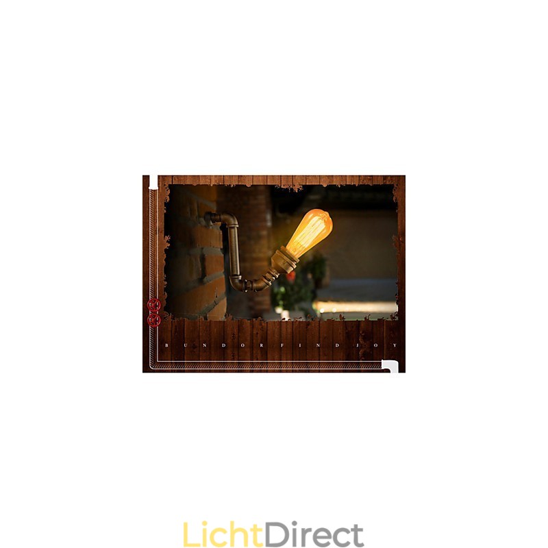 American Village Loft Industriële Edison Stijl Vintage Wandlamp Lamp Retro Waterpijplamp Wandlamp