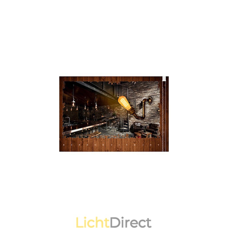 American Village Loft Industriële Edison Stijl Vintage Wandlamp Lamp Retro Waterpijplamp Wandlamp