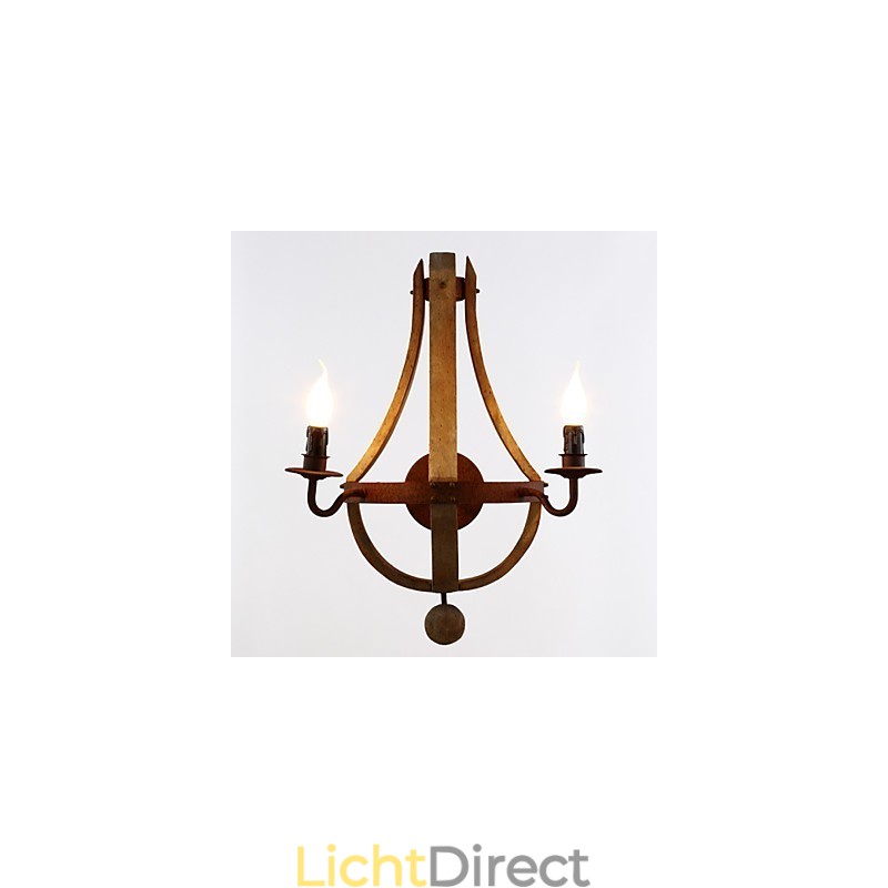 Mini Stijl Wandlampen Rustiek Lodge Hout Bamboe