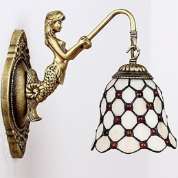 Europees gecontracteerd landelijk creatief smeedijzeren wandlamp glazen lampen