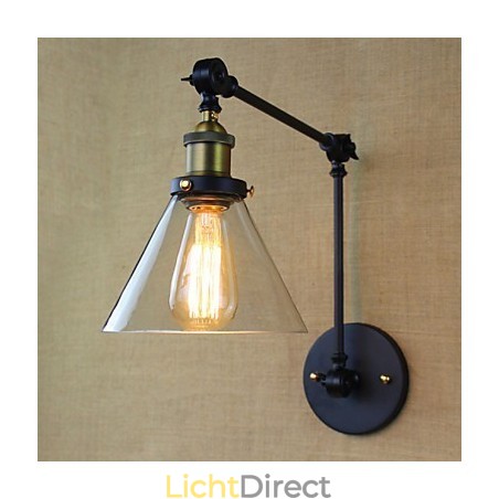 Mediterraan dorp Retro pastorale glazen decoratieve wandlamp Kledingwinkel Restaurant Koffie