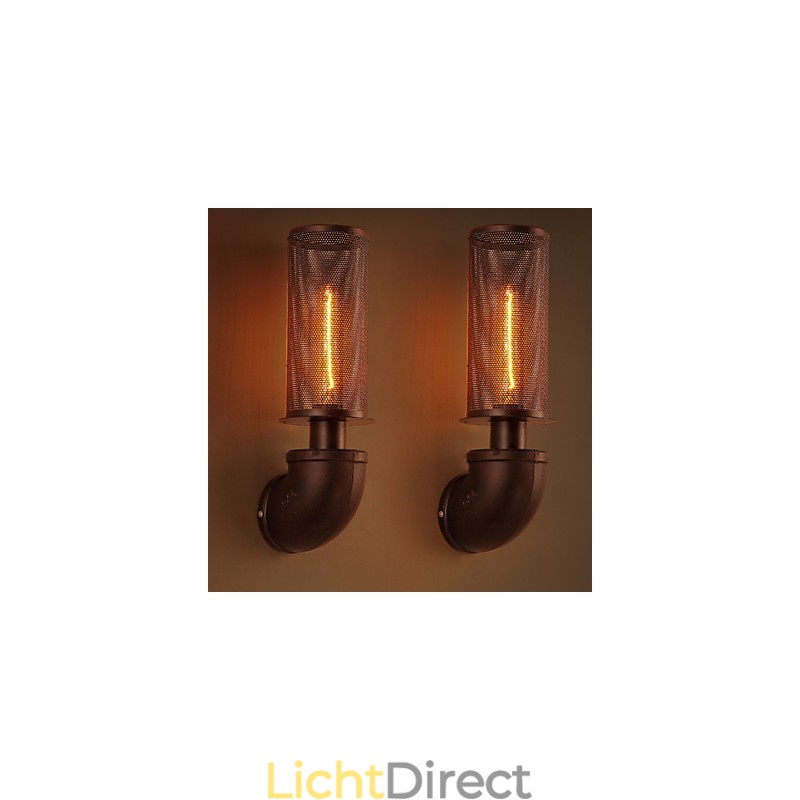 Herstel oude manieren smeedijzeren loft creatieve wandlampverlichting