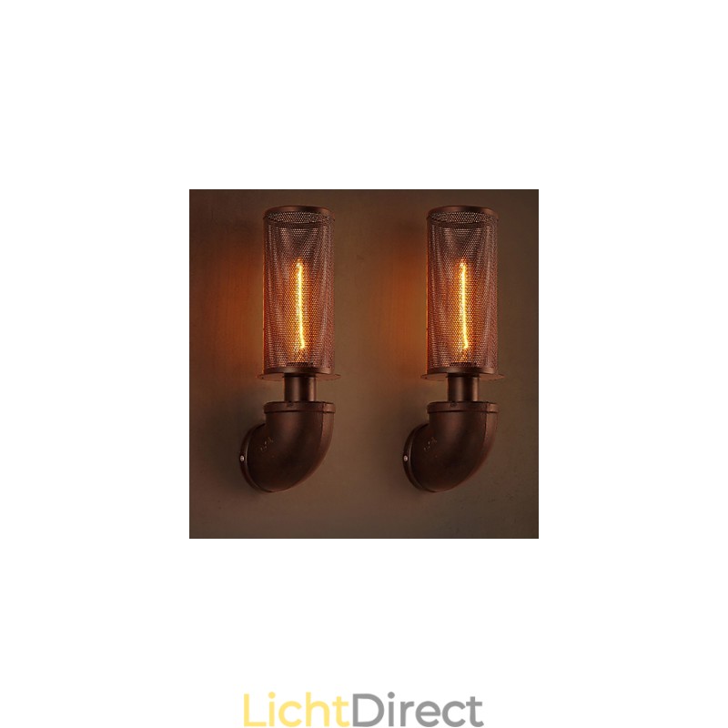 Herstel oude manieren smeedijzeren loft creatieve wandlampverlichting