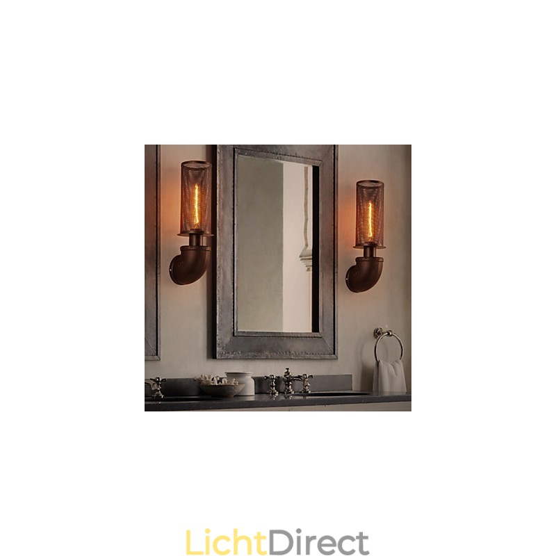 Herstel oude manieren smeedijzeren loft creatieve wandlampverlichting