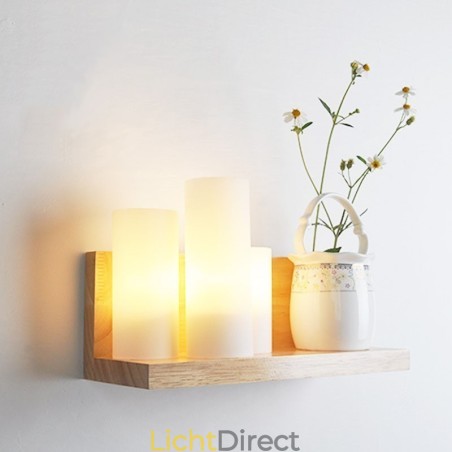 Mini Stijl Wandlampen met Glazen Kapjes Moderne Hedendaagse Houten Bamboe Wandlamp Mini Stijl Wandlampen met Glazen Kapjes Moderne Hedendaagse Houten Bamboe Wandlamp