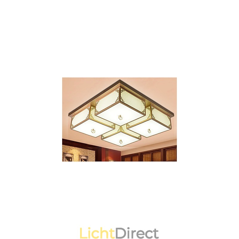 Een Chinese Stijl Lampen Ijzeren Plafondverlichting Sfeer Een