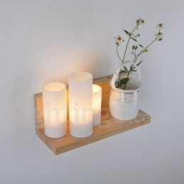 Mini Stijl Wandlampen met Glazen Kapjes Moderne Hedendaagse Houten Bamboe Wandlamp