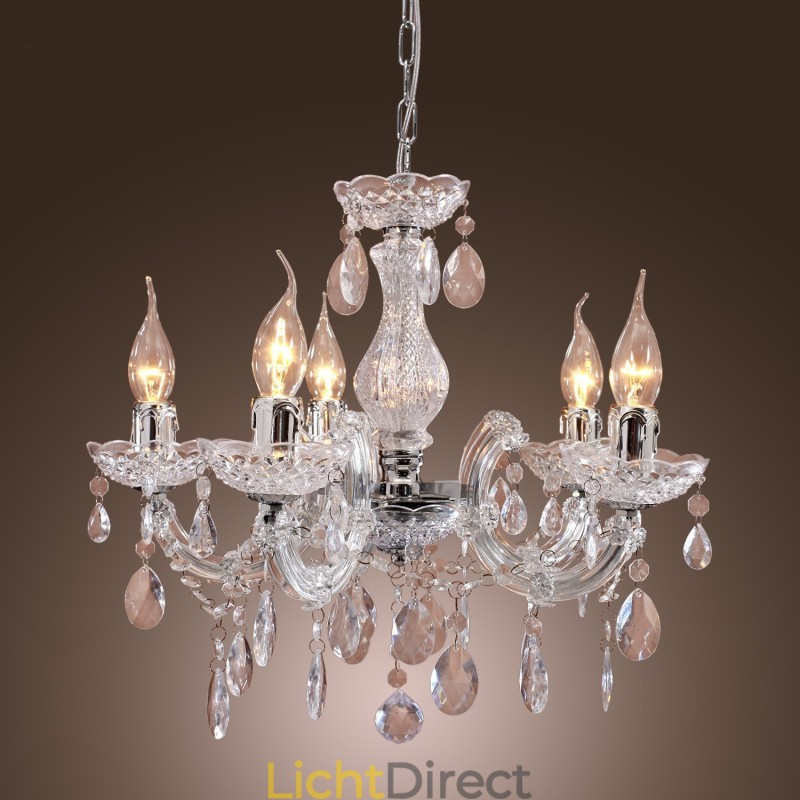 Upligh Chrome Plafondlamp Kaarslicht Acryl Armatuur Kroonluchter Hanglamp