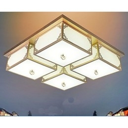 Een Chinese Stijl Lampen Ijzeren Plafondverlichting Sfeer Een