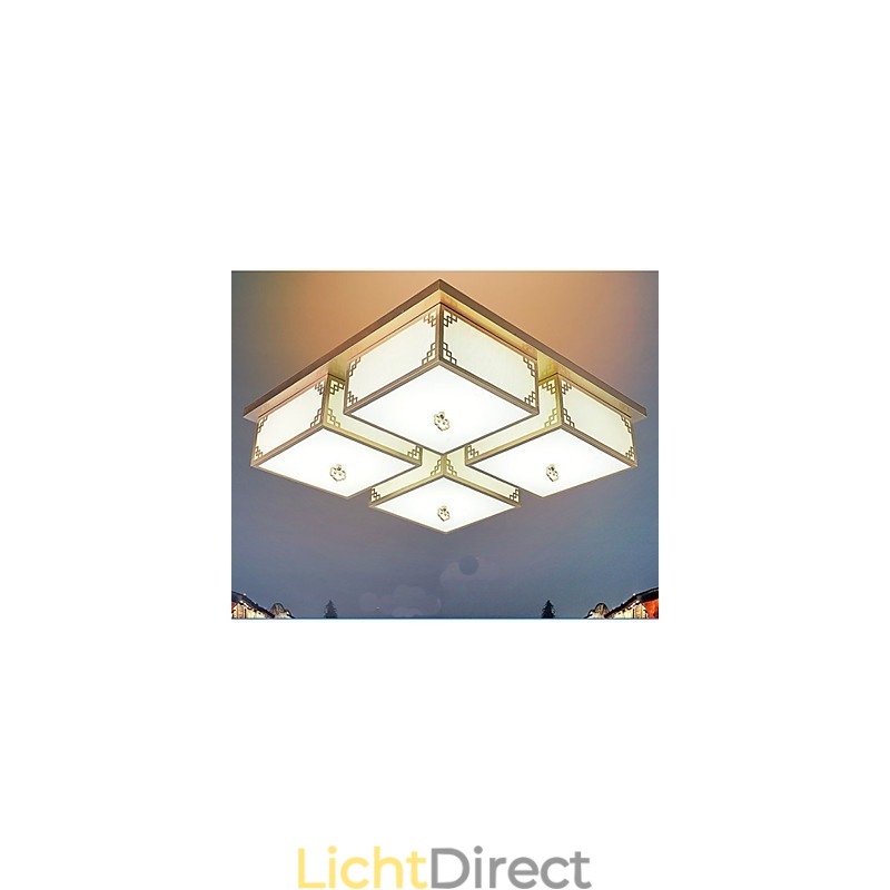 Een Chinese Stijl Lampen Ijzeren Plafondverlichting Sfeer Een