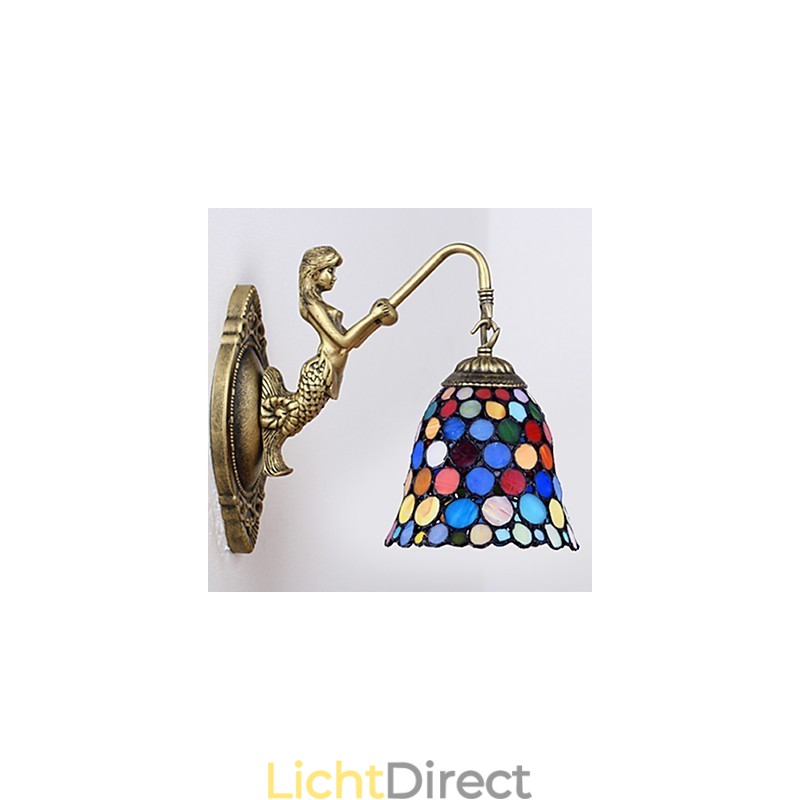 Europees gecontracteerd landelijk creatief smeedijzeren wandlamp glazen lampen