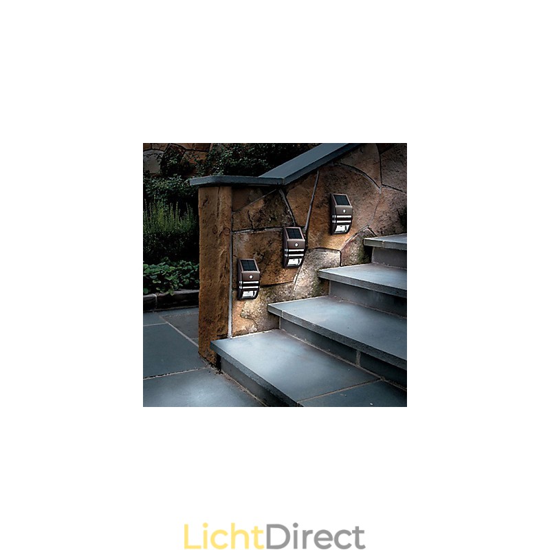 Zonne-witte wandlamp met PIR-bewegingssensor