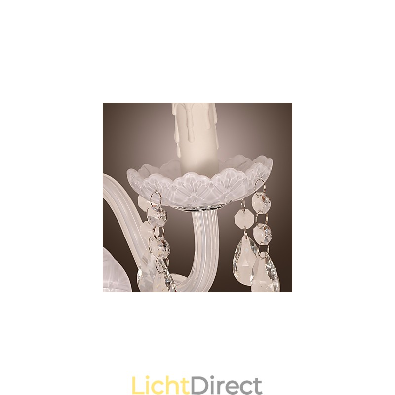 Kristallen wandlamp met 2 lampen in kaarslamp