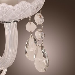 Kristallen wandlamp met 2 lampen in kaarslamp