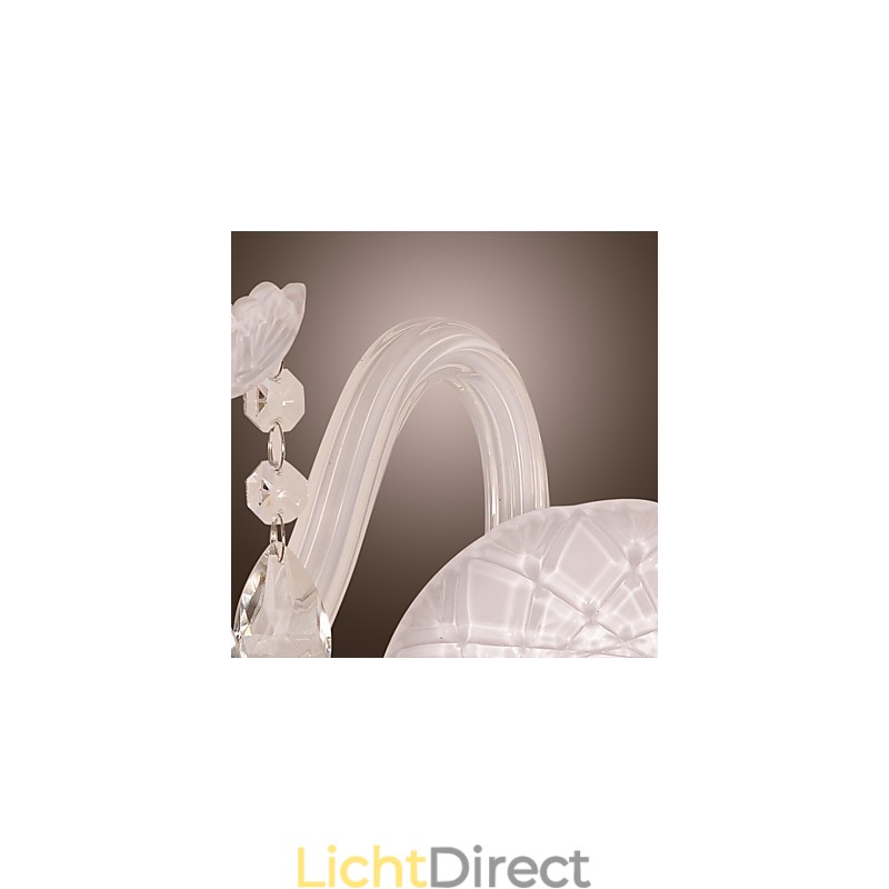 Kristallen wandlamp met 2 lampen in kaarslamp